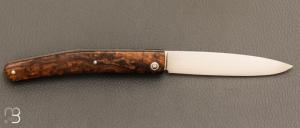  Couteau "Harpo" custom par Anthony Brochier - Loupe de buis et lame en RWL34