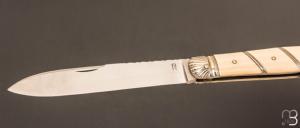  Couteau "Interprétation du Violon" par Romain Alvarez - Ivoire de mammouth