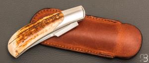  Couteau " Lanny Bowie " custom de Jean Baptiste Leveque - Ivoire de mammouth et RWL34