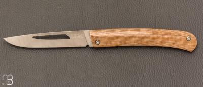   Couteau " Le 26 " par MTBlades Benjamin Thuillier - Micarta jute et lame en 14C28