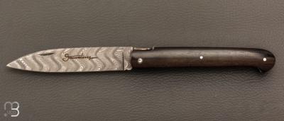    Couteau " Le Sauveterre " - Ébène et lame damas