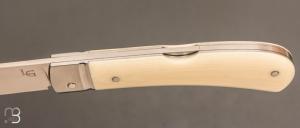    Couteau " Lock Back " custom par Laurent Gaillard - Micarta et 14c28N