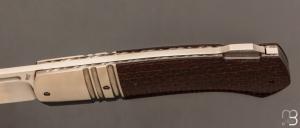   Couteau " Lock back"  par Stéphane Espi - Micarta et lame en RWL34