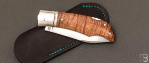 Couteau " Lock-Back" custom par Rémi Lavialle - RWL34 et koa stabilisé