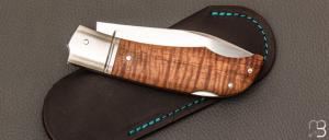 Couteau " Lock-Back" custom par Rémi Lavialle - RWL34 et koa stabilisé