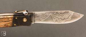   Couteau  " Navaja Teja" par Jesus Granda - Vieux chêne et lame damas