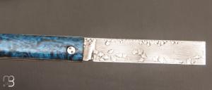 Couteau  "  L'Olonnois " de L'atelier du capitaine - Bouleau Madré et lame "Cristal Steel"