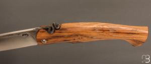 Couteau de poche Piémontais par Mickael Moing - Chêne et 100c6