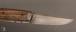   Couteau " Puukko " pliant des Forges d'Haraldr - Morta stabilisé