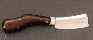   Couteau " Razoir Sheffield " custom par Alex Dubois - Bois de rose et lame en C130