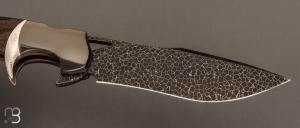 Couteau " Sub Hilt flipper folder " de Javier VOGT - Damas et Liana wood - Sam Lurquin Design