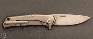 Couteau de poche TRE G10 Orange/Titanium par Lionsteel - TRE.GOR