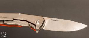 Couteau de poche TRE G10 Orange/Titanium par Lionsteel - TRE.GOR