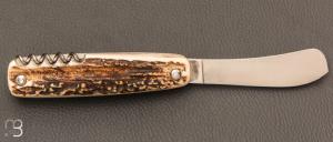   Couteau "Tartineur 2 pièces " par J. Mongin - Bois de cerf