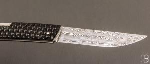    Couteau " le Thiers® Advance " par Fontenille-Pataud - Ebène matelassé et Damas Vinland