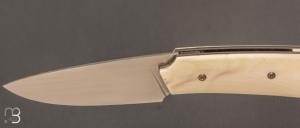  Couteau " Pièce unique " custom par Christophe Arbogast - Ivoire de phacochère et RWL34