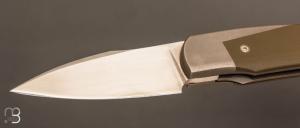     Couteau  " custom " pliant de David Lespect - G10 / Titane et RWL34