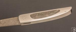   Couteau "  Pièce unique " custom par Jean-Pierre Martin - Damas de Friedrich Schneider