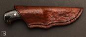 Couteau droit "ClipPoint" par Randy-Lee - ATS-34 et Micarta