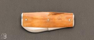   Couteau " galet de poche " pliant par Bastien Toubhans - Atelier Beau Merle - Mammouth et RWL34