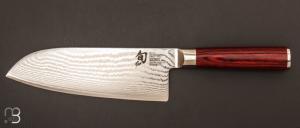   Couteau japonais Kai Shun Classic Red Santoku 190 mm Limited Edition - DM.0717RD