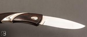   Couteau lock back custom par Jean - Luc Baumberger - Bois de fer et lame en ATS34