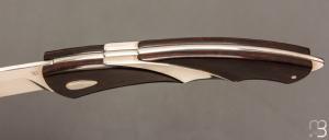   Couteau lock back custom par Jean - Luc Baumberger - Bois de fer et lame en ATS34