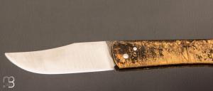 Couteau " piémontais " par David Margrita - Mbull Knives - Laiton plié et lame en XC75