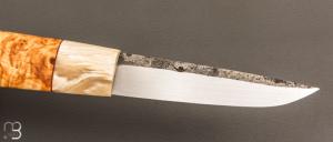  Couteau " puukko " custom Nordique  de Laurent Juhel - Boeuf musqué et bouleau