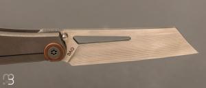  Couteau " DAO frame lock " custom par Torpen Knives - Jérôme Hovaere - Titane et Damax™