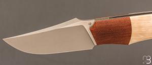 Couteau " custom " de Berthelemy Gabriel - La Forge Agab - Ivoire de mammouth et RWL34