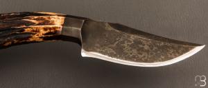  Couteau Hunter Semi intégral custom fixe de Samuel Lurquin - Cerf Sambar et W2
