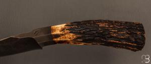  Couteau Hunter Semi intégral custom fixe de Samuel Lurquin - Cerf Sambar et W2