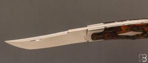  Couteau " Mini-Mix " pliant artisanal de Cyril Kalisz - Rag Micarta et RWL34