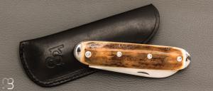   Couteau " Navette " de collection par Bertrand Grzegorzek - Ivoire de mammouth