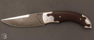   Couteau " NoName " custom de Florent Dall'ava - L'atelier Dall'ava - Micarta paper et lame en N690Co