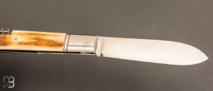   Couteau  "  Pradel 3 pièces " par Romain Alvarez - RWL34 et ivoire de mammouth