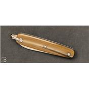 Couteau de poche Canif 10CM corne blonde par J. Mongin