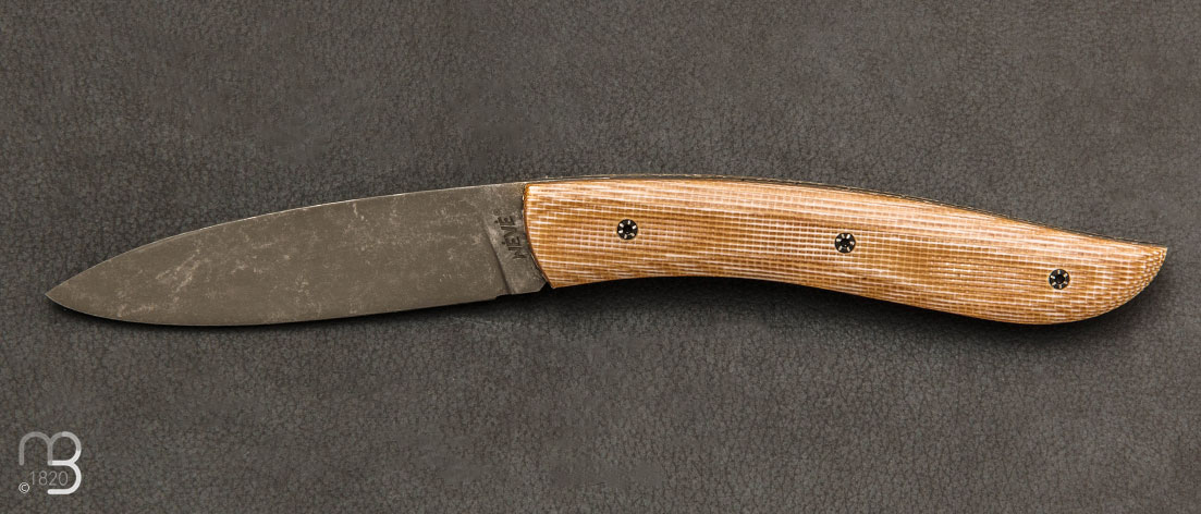 Couteau le Névé - Micarta beige - Lame 14C28N