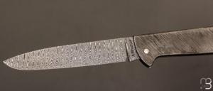  Couteau " Basic " slipjoint custom par Anthony Brochier - Damas