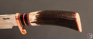 Couteau  "  Copper Companion " droit de Randall  - Bois de cerf