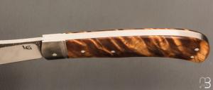  Couteau " Big Trapper " par Laurent Gaillard - Fourche de peuplier stabilisée et 90McV8