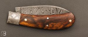    Couteau " Bombé " custom de Jérôme Bellon - Pistachier et damas