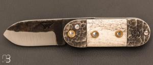 Couteau " Bouledogue L " XC75 et os fait main par Frédéric Marchand