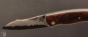 Couteau " Brevimana " custom par Silas Coutellerie - Bois de fer et Sandinox cuivré