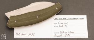   Couteau " Liner Lock XL " custom par David Lespect - G10 et RWL34