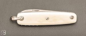 Couteau de poche Canif 3 pièces ivoire de mammouth par J. Mongin