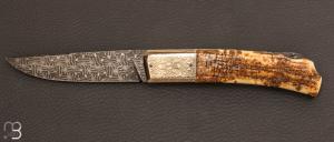Couteau "  Classico  "  de collection damas mosaque de Philippe Ricard