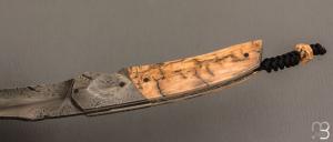  Couteau " Clint " par Florian Keller - Mammouth et damas plume