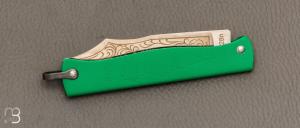  Couteau  " Douk-Douk " de poche Color vert PM par Cognet - Nouvelle Version